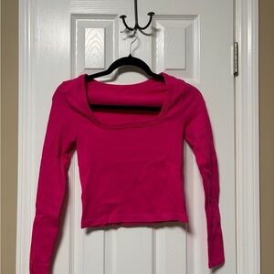 Women's Pink Long Sleeve Top